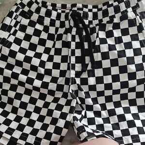 Vans Black and White Vintage Shorts